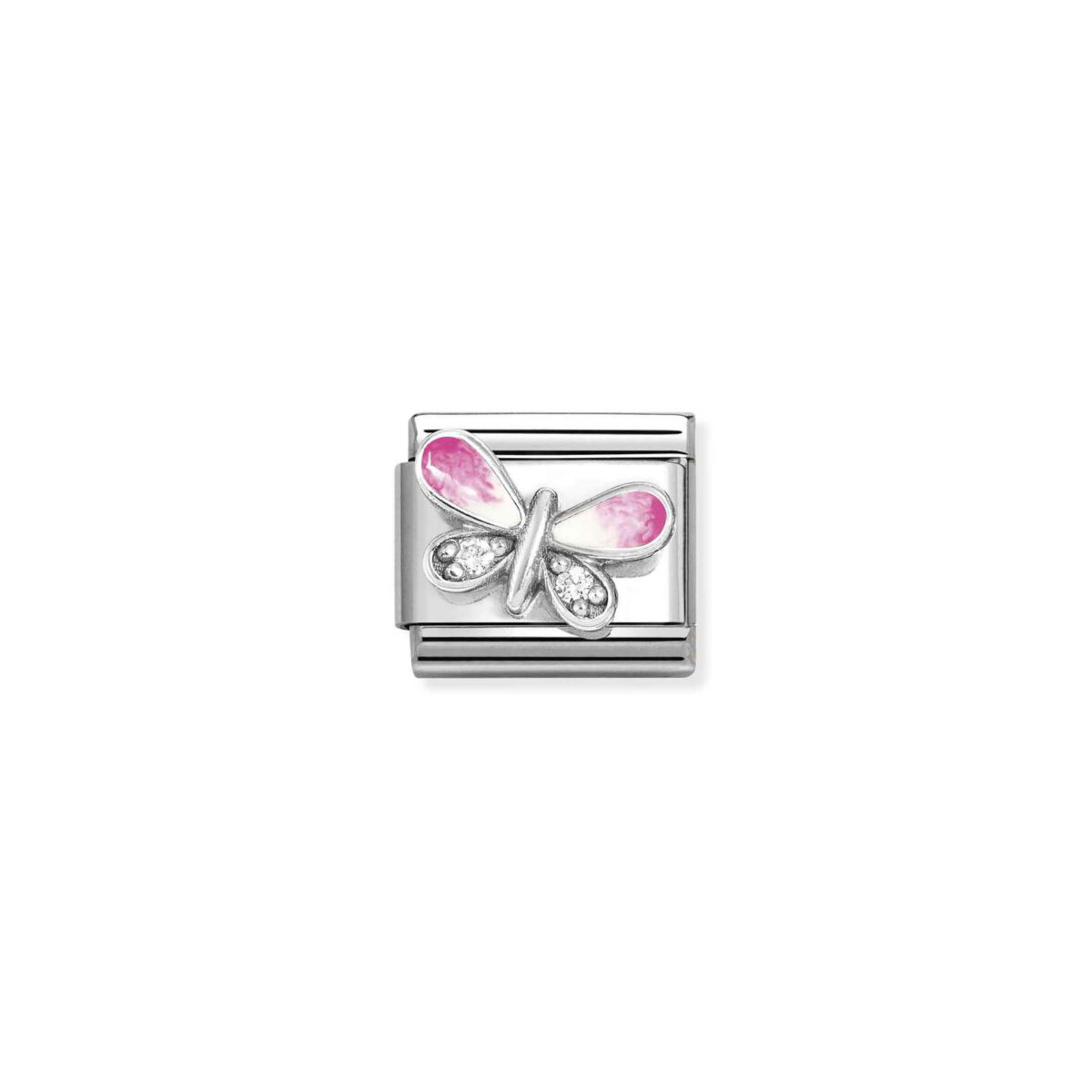 Jewellers - Nomination Composable Classic Unisex Link Pink Butterfly with CZ