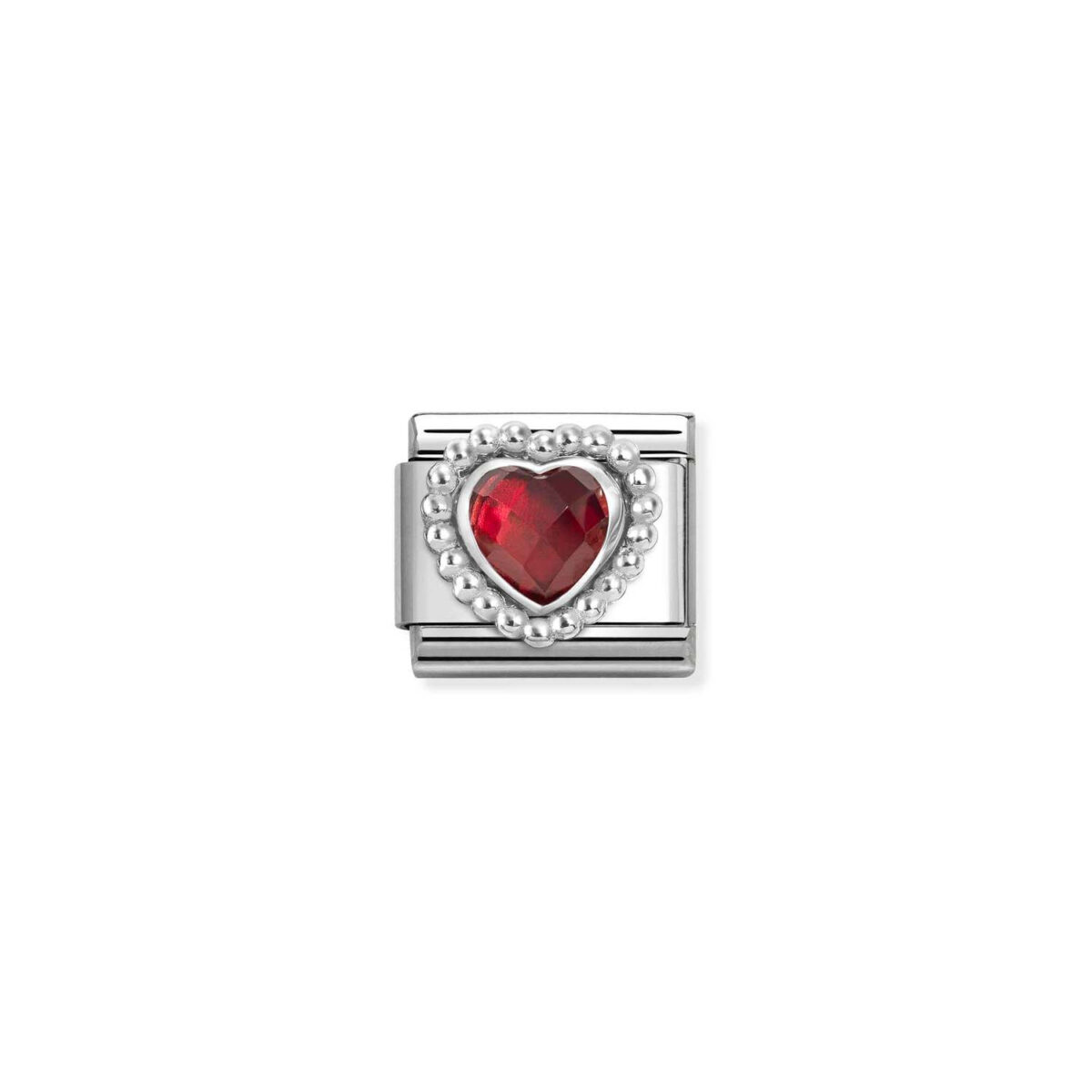 Jewellers - Nomination Composable Classic Unisex Link Faceted Red Heart