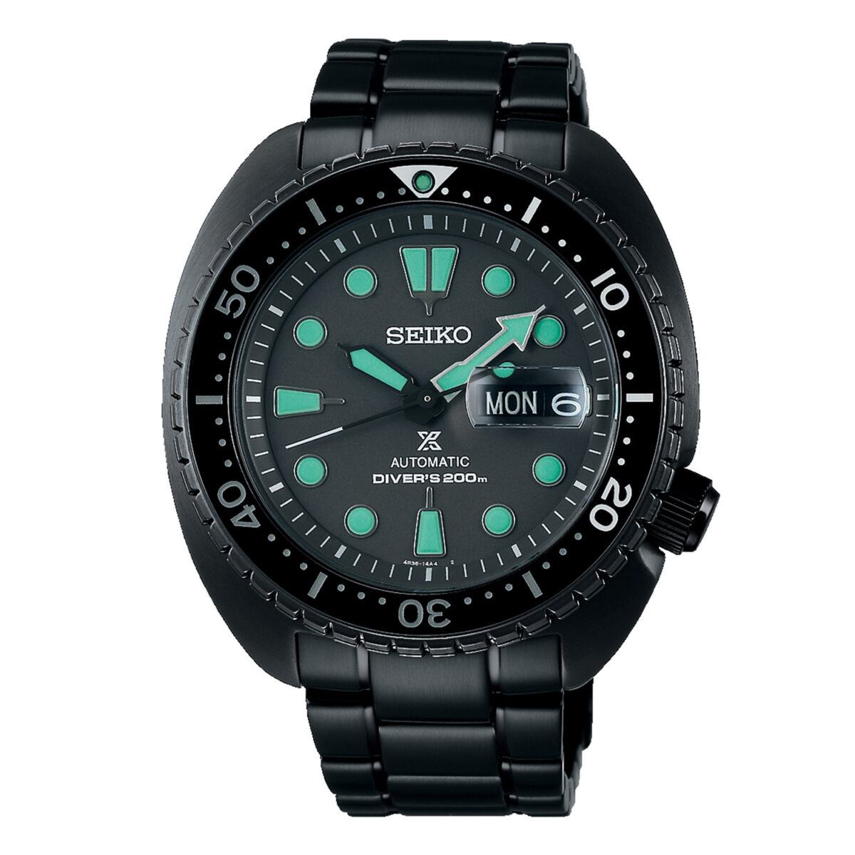 Jewellers - SEIKO Prospex Black Series 'Night Vision' Turtle Diver Automatic Ανδρικό SRPK43K1