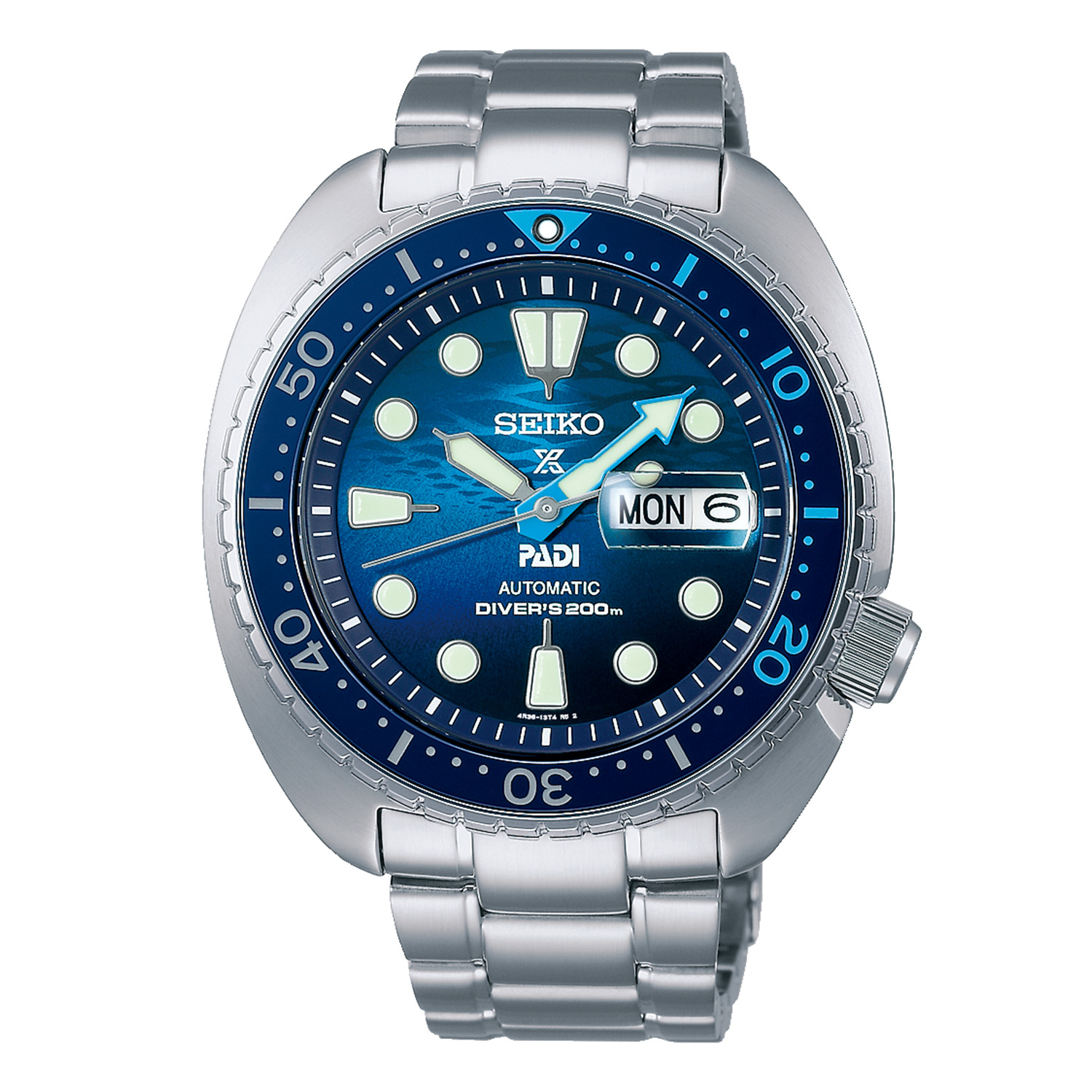 SRPK01K1F_main Jewellers - Seiko Prospex 'Great Blue' Turtle Scuba PADI Special Edition Automatic Ανδρικό SRPK01K1