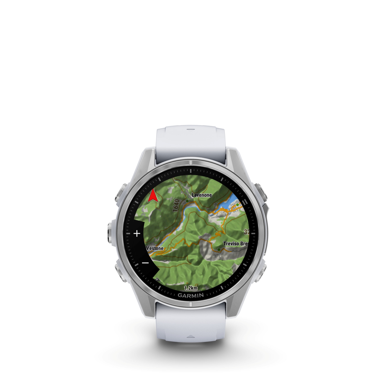 Jewellers - Garmin Fenix 8 43mm AMOLED Silver with Whitestone Silicone Band GA-010-02903-00