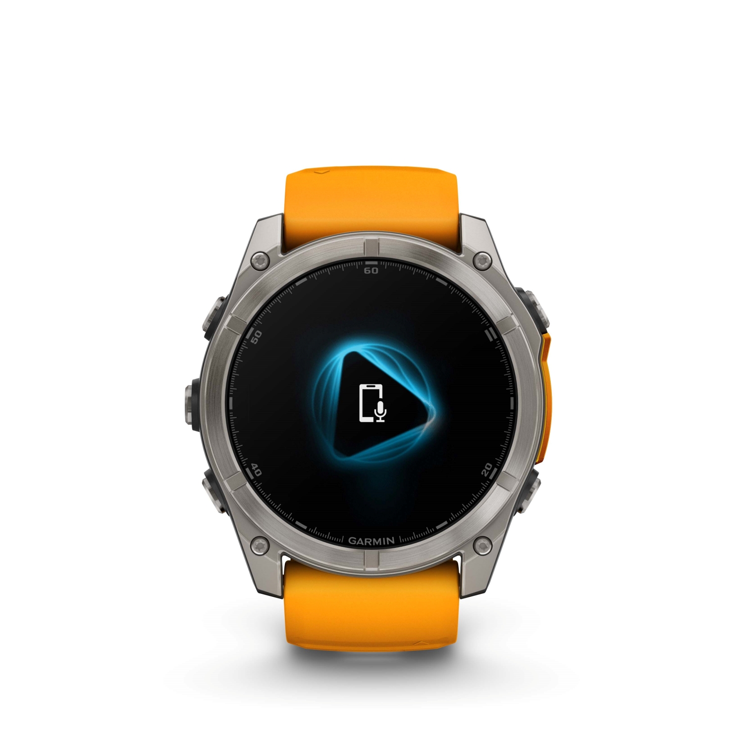 Jewellers - Garmin Fenix 8 51mm AMOLED Sapphire Titanium with Spark Orange and Graphite Silicone Band GA-010-02905-11