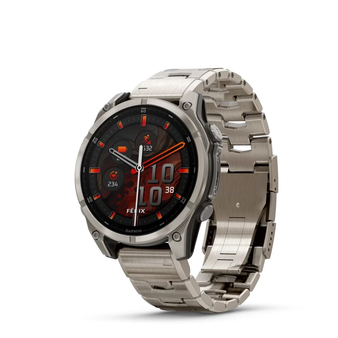 GA-010-02904-40 Jewellers - Garmin Fenix 8 47mm AMOLED Sapphire Titanium with Titanium Bracelet GA-010-02904-40