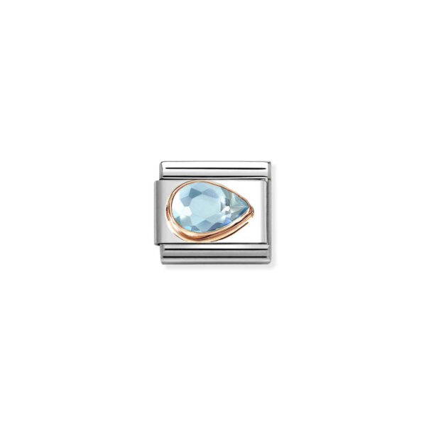 Nomination Composable Classic Unisex Link Light Blue CZ Drop