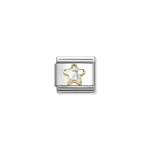 Nomination Composable Classic Unisex Link White CZ Star