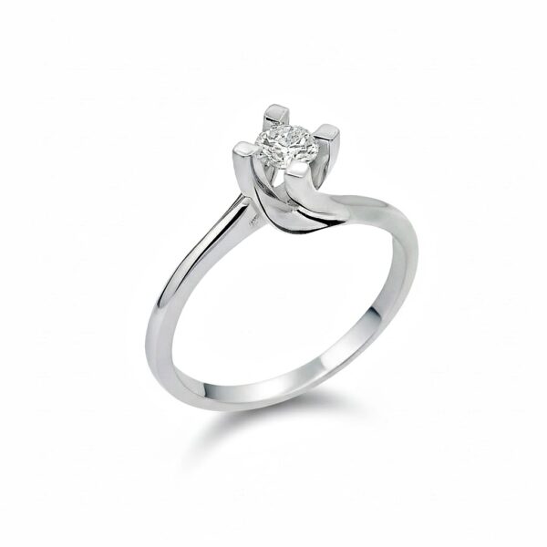 Μονόπετρο δακτυλίδι φλόγα με μπριγιάν