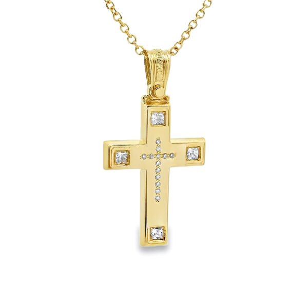 Σταυρός γυναικείος με ζιργκόν