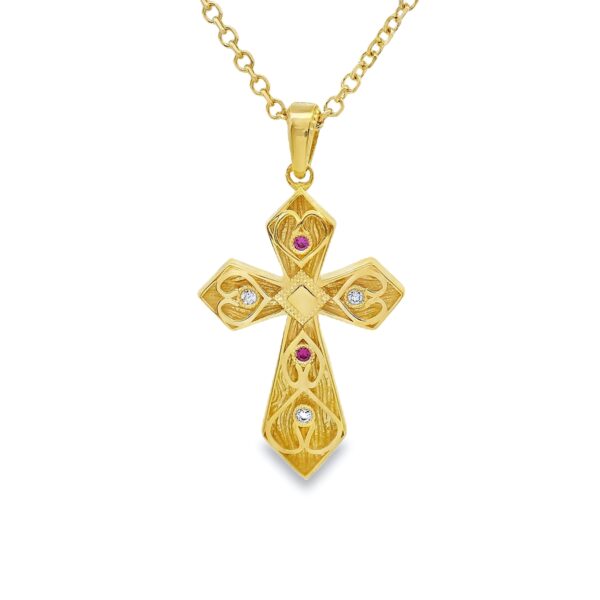 Σταυρός Βυζαντινός διπλής όψης με ζιργκόν