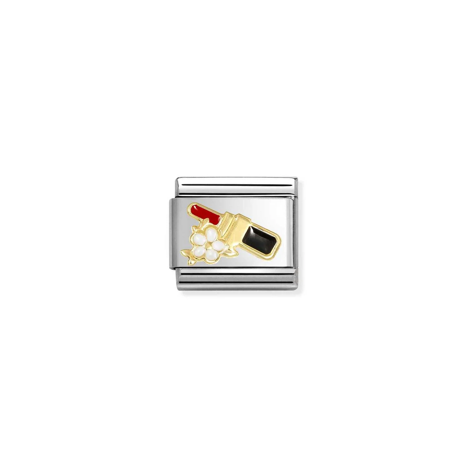 030272-96 Jewellers - Nomination Composable Classic Unisex Link Red lipstick with flower