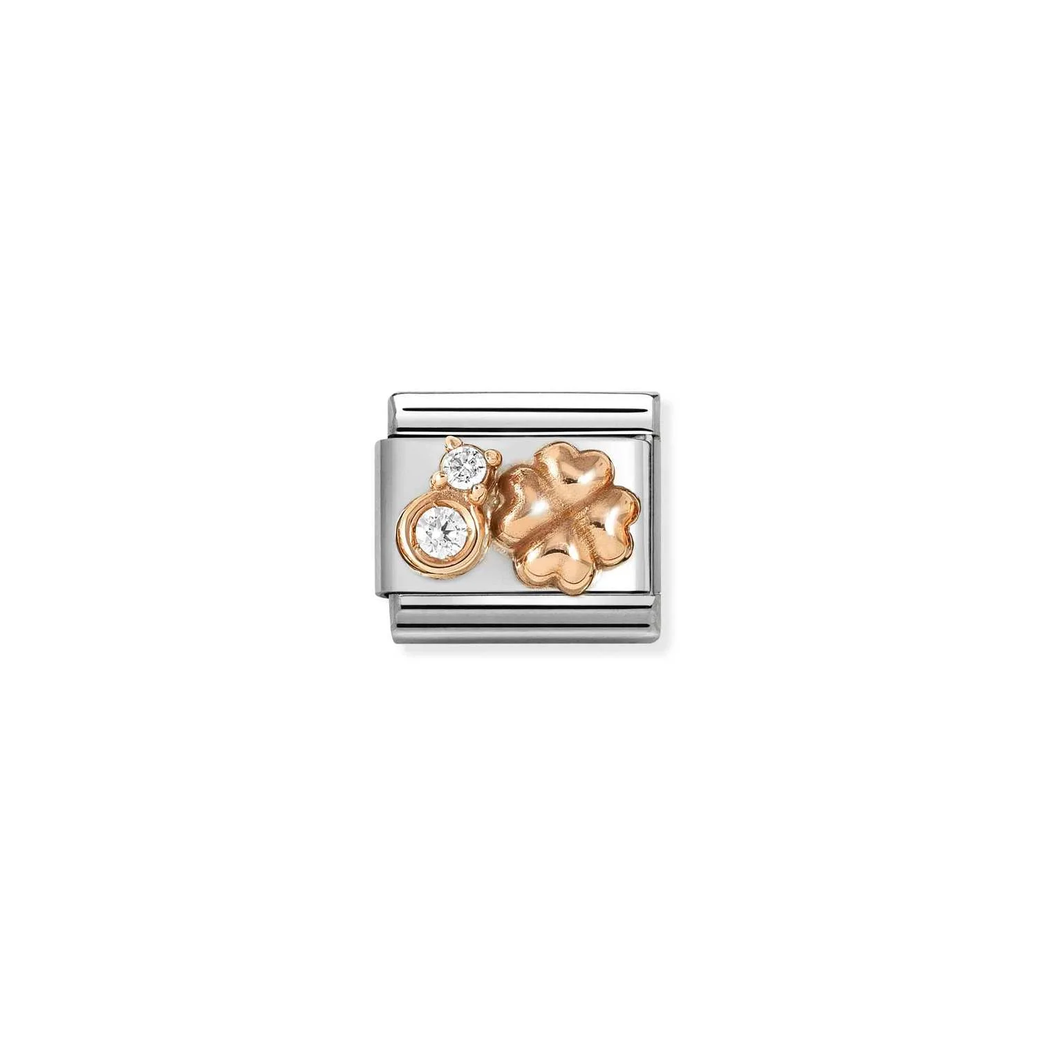 430305_52 Jewellers - Nomination Composable Classic Unisex Link Four-leaf clover with CZ