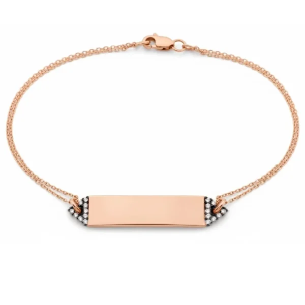 Βραχιόλι Ταυτότητα με πέτρες ζιργκόν