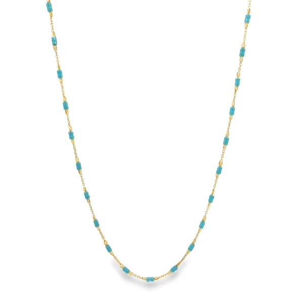 Κολιέ Γυναικείο με τυρκουάζ πέτρες