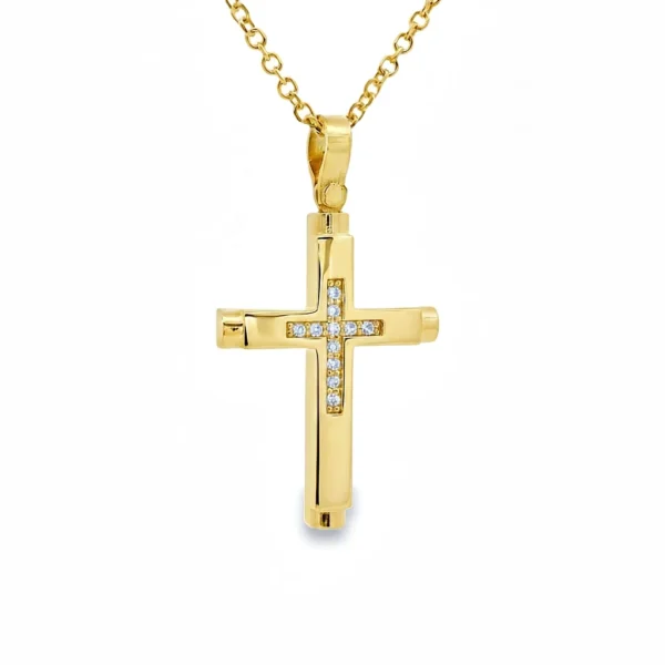 Σταυρός γυναικείος με ζιργκόν