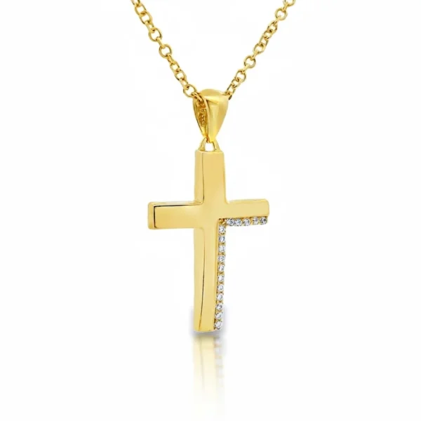 Σταυρός γυναικείος με ζιργκόν