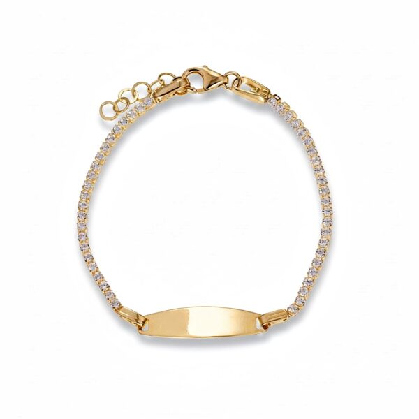 Βραχιόλι Ταυτότητα με πέτρες ζιργκόν