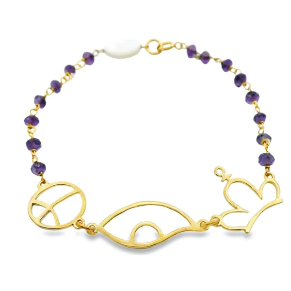 Βραχιόλι Μάτι με Αμέθυστους