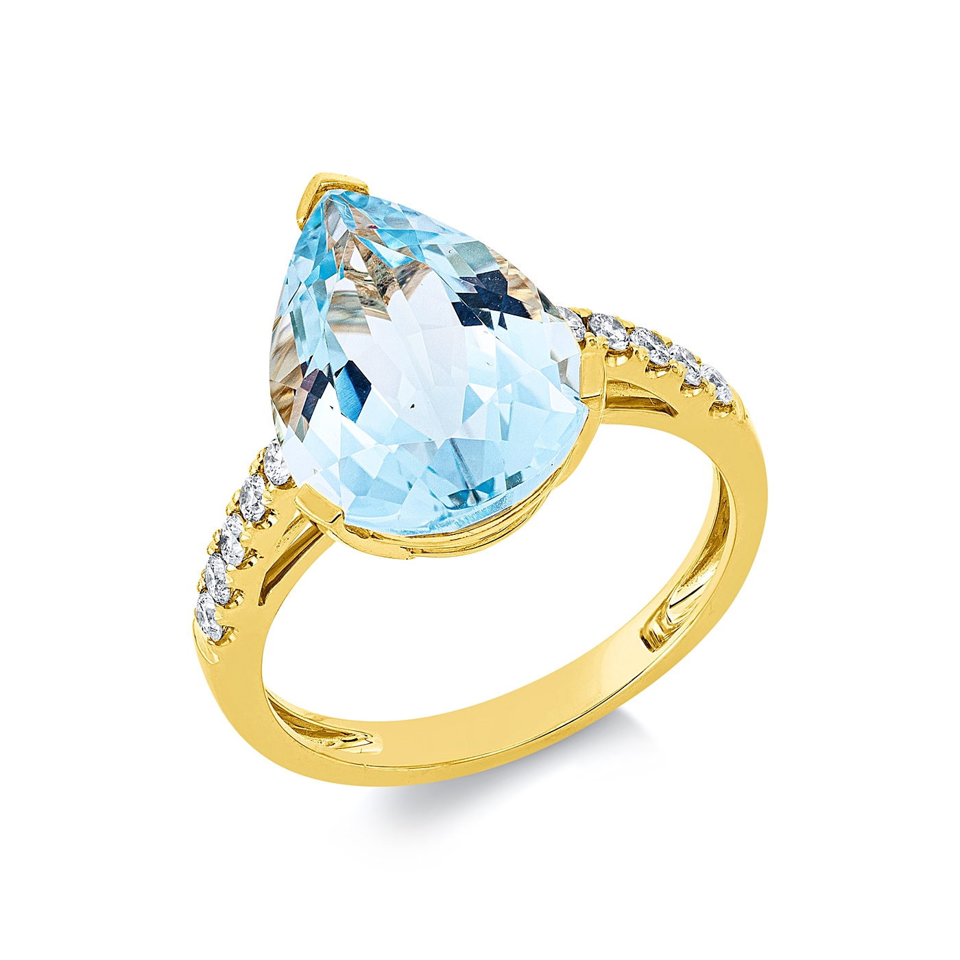 33531_1 Jewellers - Δακτυλίδι με Sky Blue Τοπάζι και Διαμάντια