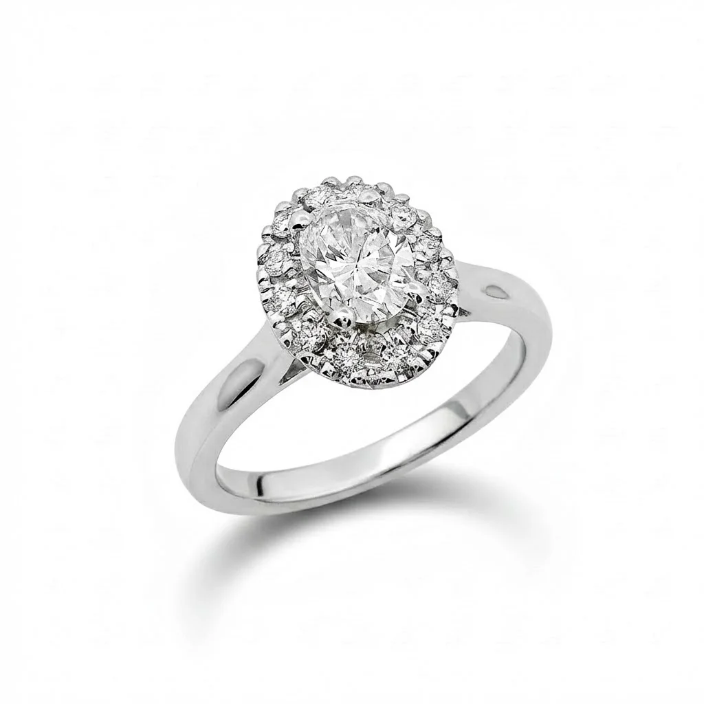 33559_1 Jewellers - Μονόπετρο δακτυλίδι με οβάλ μπριγιάν