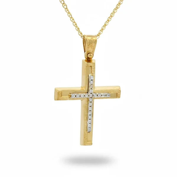 Σταυρός γυναικείος με ζιργκόν