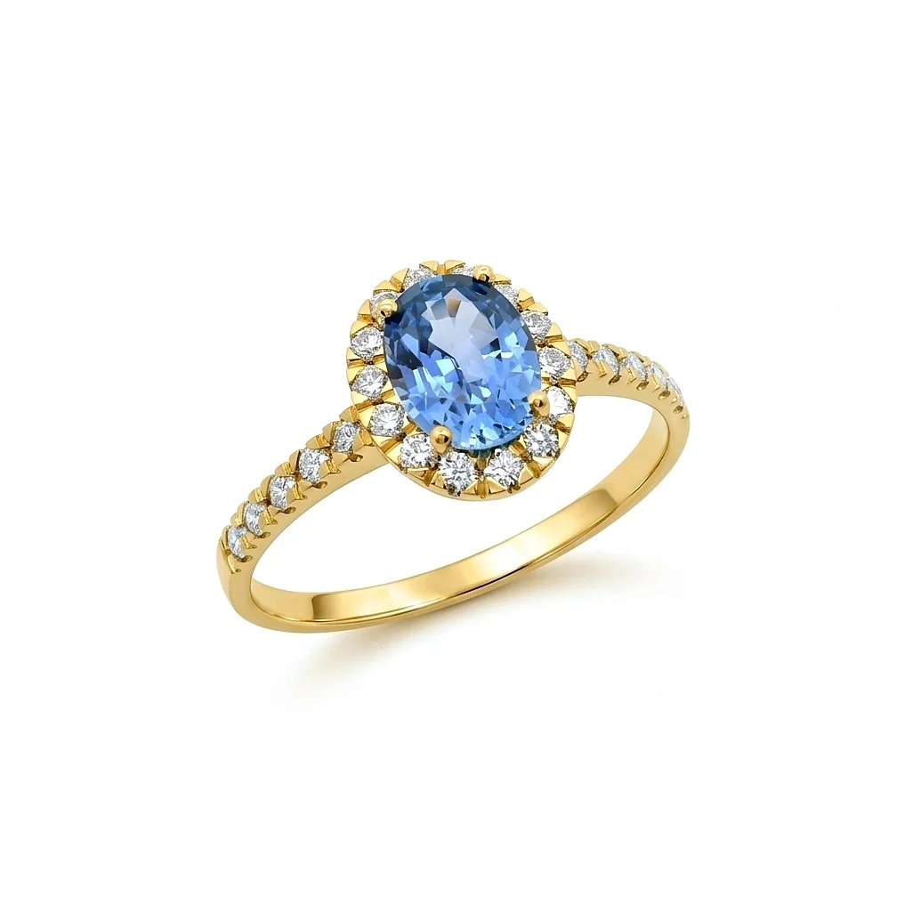 33734_1 Jewellers - Δακτυλίδι με Ζαφείρι και μπριγιάν