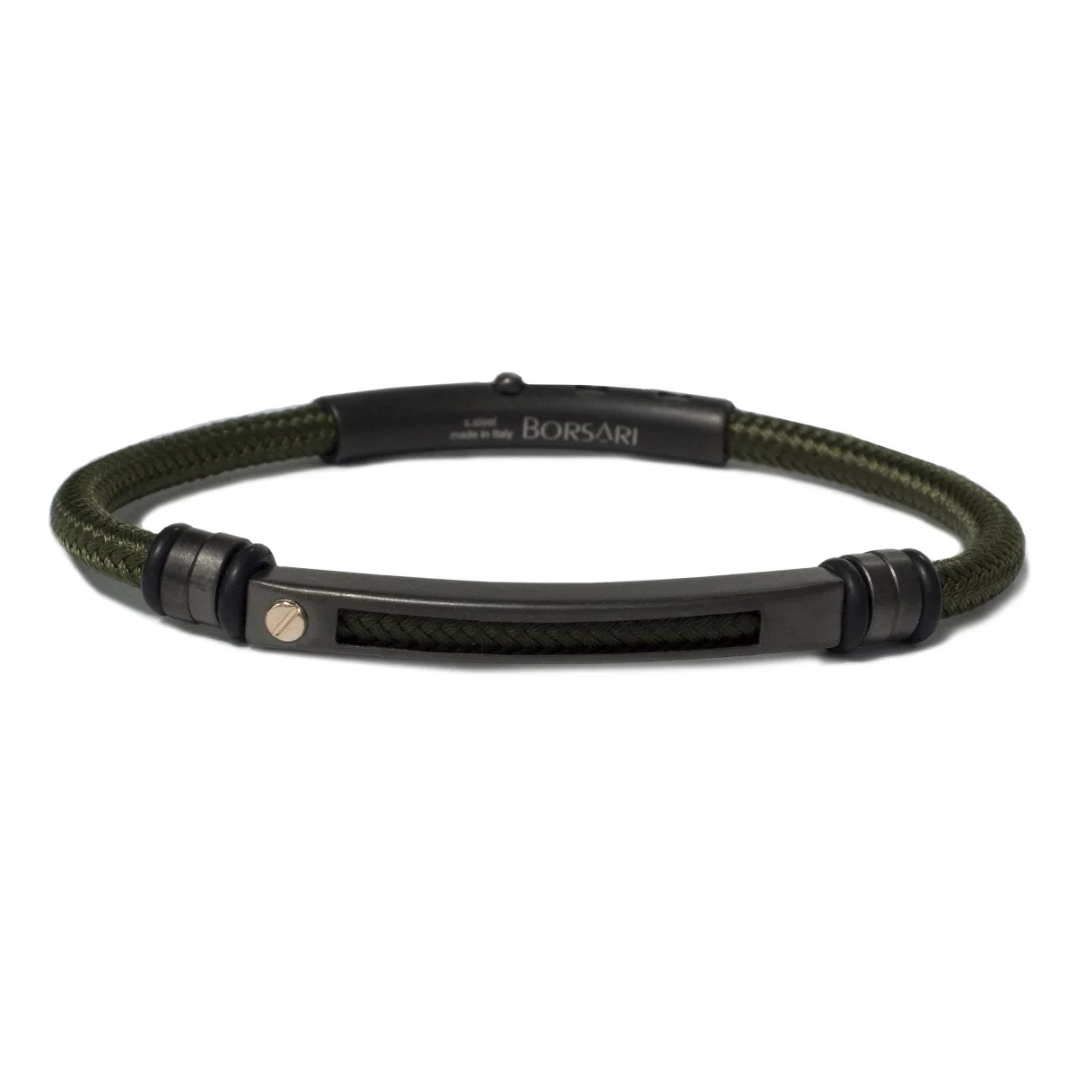 BR-NAUTICO53 Jewellers - Ανδρικό Βραχιόλι Borsari από μαύρο ανοξείδωτο ατσάλι