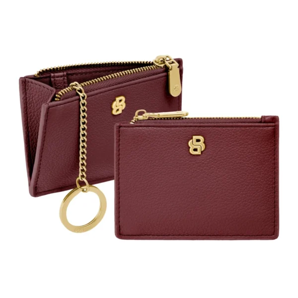 HUGO BOSS Καρτοθήκη Signature Lady Burgundy HEK616R